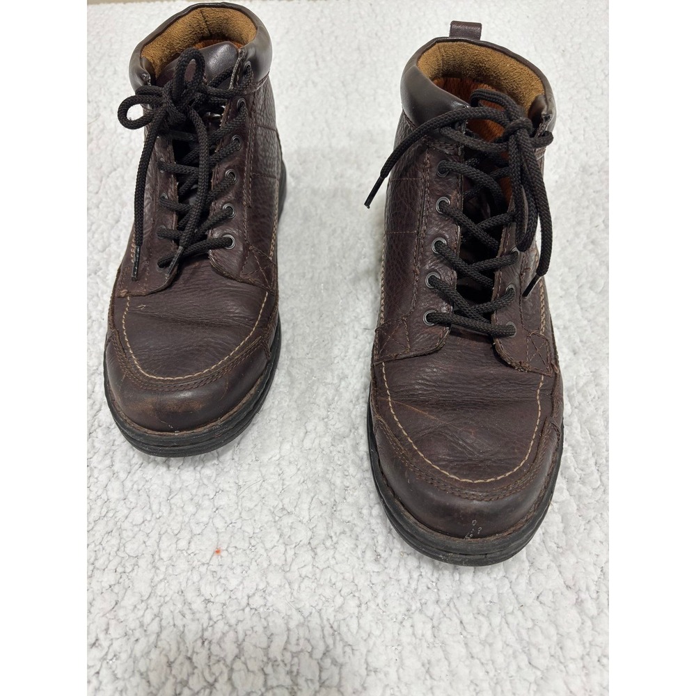 Dockers Mens 9.5M Brown Leather‎ Lace Up Ankle Boots Casual Rugged Vintage